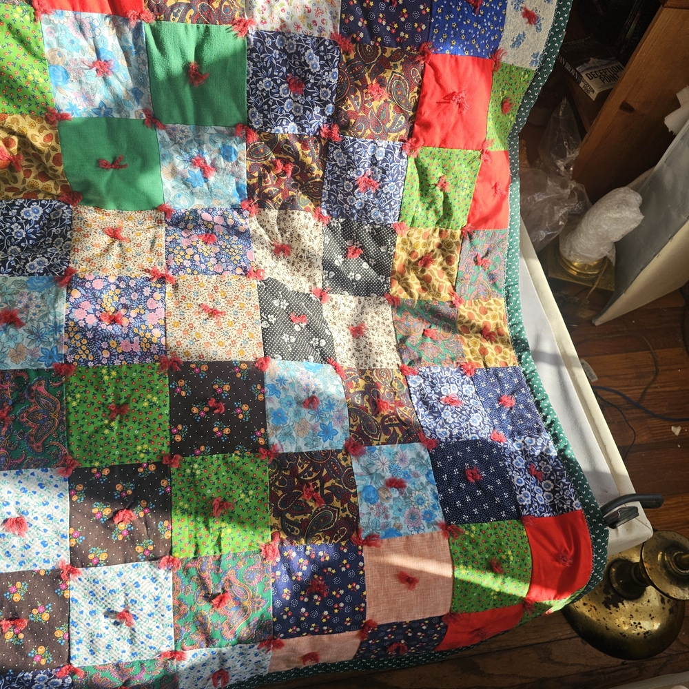 Vibrant Multicolor Patchwork Quilt - Picture 5 of 10